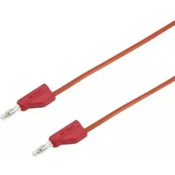 VOLTCRAFT meracia šnúra [konektor samec 4 mm - konektor samec 4 mm] 2 m červená MSB-300 (MSB-300-2-Rot)