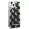 Karl Lagerfeld KLHCP14MLMNMK iPhone 14 Plus 6.7 tvrdý obal čierny / čierny Liquid Glitter Monogram
