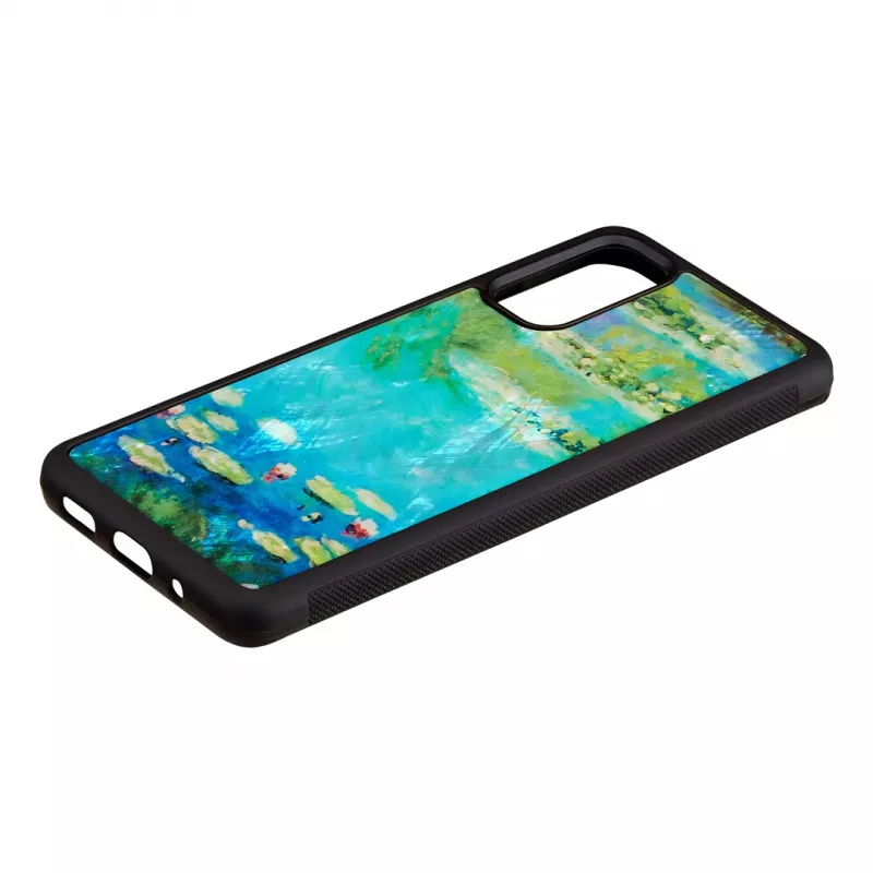 Ochranné puzdro iKins pre Samsung Galaxy S20 — dizajn čierne Water Lilies