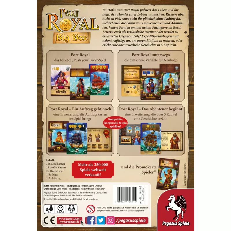 Pegasus Spiele Port Royal Big Box spoločenská hra