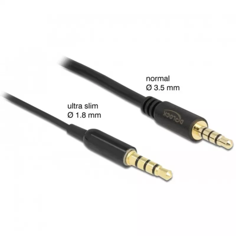 Audio kábel DeLOCK 66075 0,5 m 3,5 mm čierny