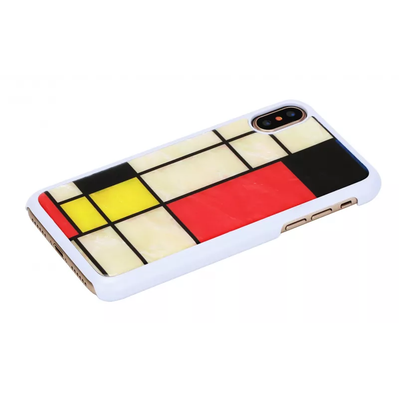 iKins Mondrian puzdro pre iPhone XS/X, biele, K1624H