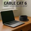 Ethernetový patch kábel QOLTEC CAT6 UTP, 50 m, čierny