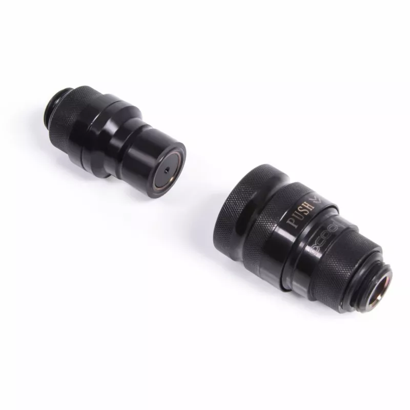 Sada rýchlospojok Eiszapfen G1/4 AG - Deep Black (čierna (matná))