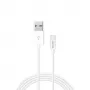 Savio CL-125 USB kábel USB 2.0 1 m USB A USB C biely