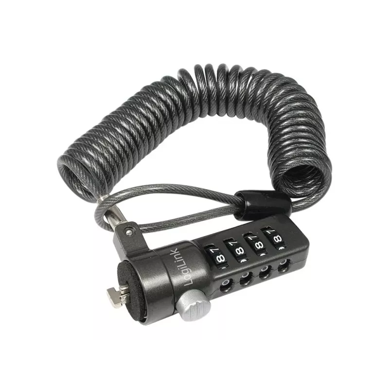 LogiLink NBS004 káblový zámok čierny 1,8 m