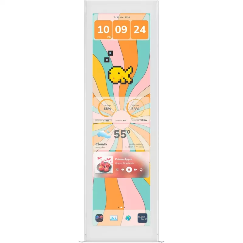 HYTE Y70 Touch Display Upgrade Snow White, dotykový displej 36,8 cm (14,5"), biela