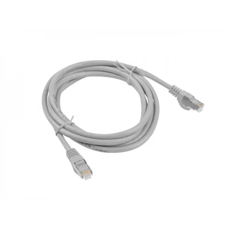 Sieťový kábel LANBERG Cat6 RJ-45 na RJ-45 2 m F/UTP, CCA vodič, sivý
