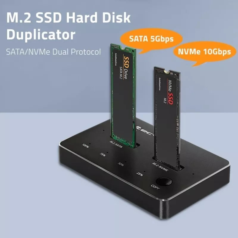 Qoltec 52274 M.2 SSD dokovacia stanica | NVMe | SATA | USB-C | DUAL 2 x 2TB