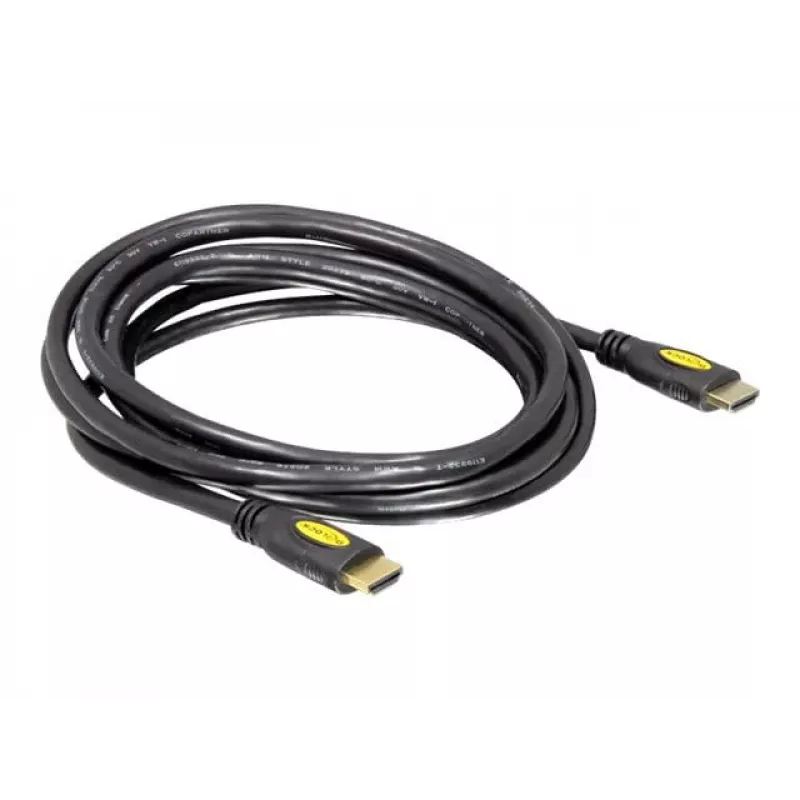 Kábel HDMI High Speed s Ethernetom Delock 82455, HDMI-A zástrčka – HDMI-A zástrčka (19-pinový), 4K, 5 m, čierny