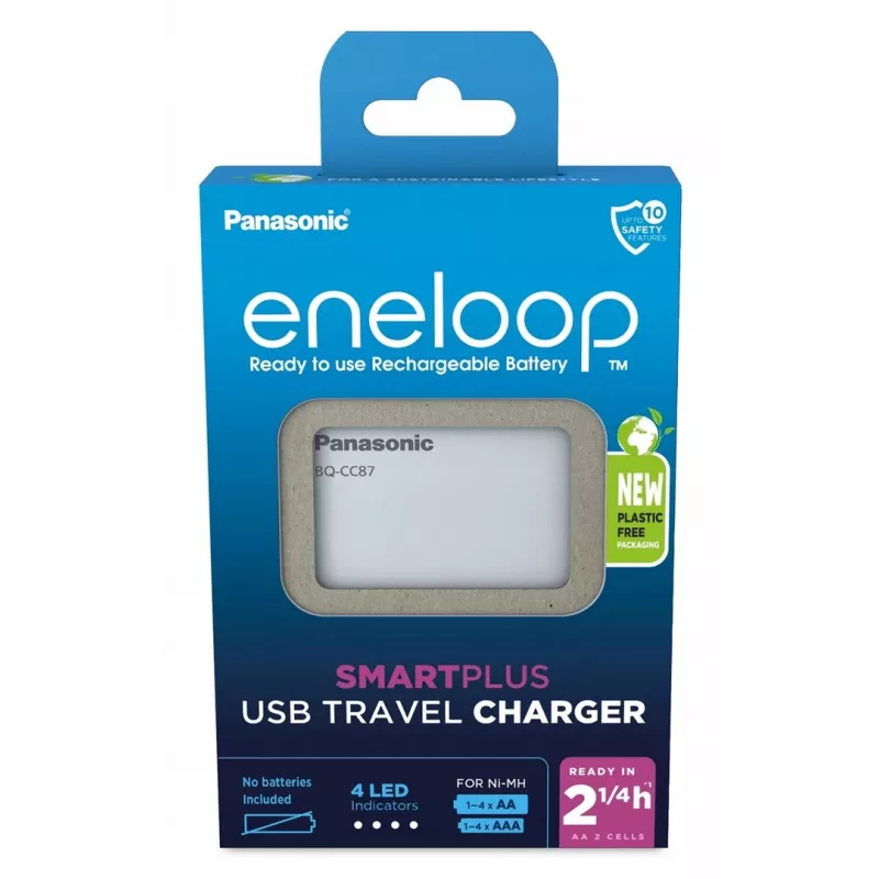 USB nabíjačka akumulátorov PANASONIC Eneloop Smartplus BQ-CC87 (BQ-CC87USB)