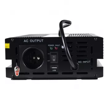 Napäťový menič Green Cell INV07, DC 12 V na AC 230 V, 300 W, 50 Hz, Type-C konektor, čierna