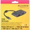 DeLOCK - externý video adaptér - VL101 - USB-C 3.1 - HDMI - sivý - retail (62991)