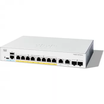 CISCO Catalyst 1200 8-portový switch / PoE+ s 120W výkonovým rozpočtom / 2 x 1G SFP uplinky (C1200-8FP-2G)