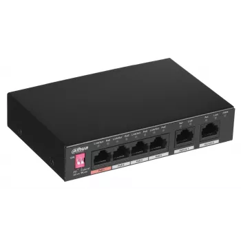 Dahua Technology PFS3006-4ET-60 neupravovaný L2 Fast Ethernet (10/100) Power over Ethernet (PoE) čierny