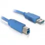 USB kábel DeLOCK USB3.0 A-B konektor samec/konektor samec 1 m modrý
