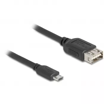 DeLOCK 81518 USB kábel USB 2.0 1 m Micro-USB B USB A čierny