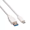 VALUE - USB kábel - USB 3.0 (M) na USB Type-C (M) - 5 V - 900 mA - 50 cm - biely (11.99.9010)