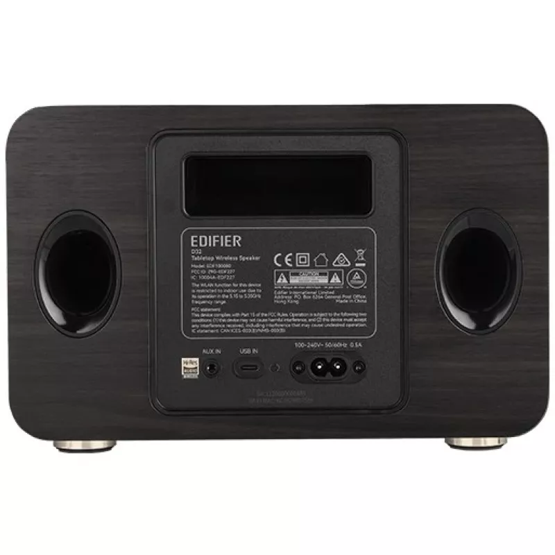 Edifier stolný bezdrôtový reproduktor | D32 | 60 W | Bluetooth | čierny Walnut | bezdrôtové pripojenie