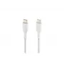 Kábel opletený USB-C na USB-C 1 m biely