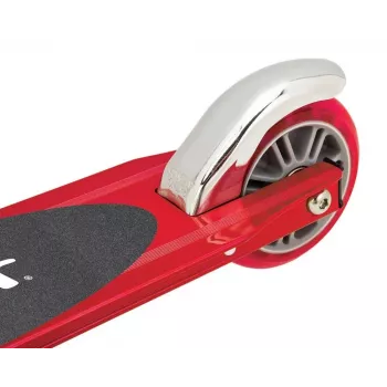 Kolobežka Razor S Kids — kovový rám, pre deti od 5 rokov, čierna/červená, 2,43 kg, rozmery 595×155×115 mm