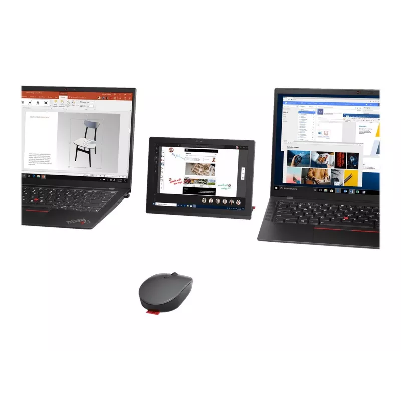 Lenovo Go Wireless Multi-Device myš Office obojručná RF Wireless + Bluetooth + USB Type-A optická 2400 DPI