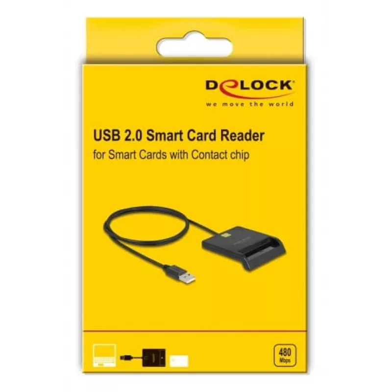 Čítačka smart kariet DeLOCK 91724 USB Type-A čierna
