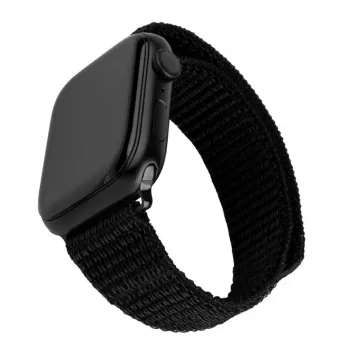 Nylonový remienok na hodinky FIXED Sporty Strap FIXNST2-436-BK pre 38/40/41mm hodinky, čierny