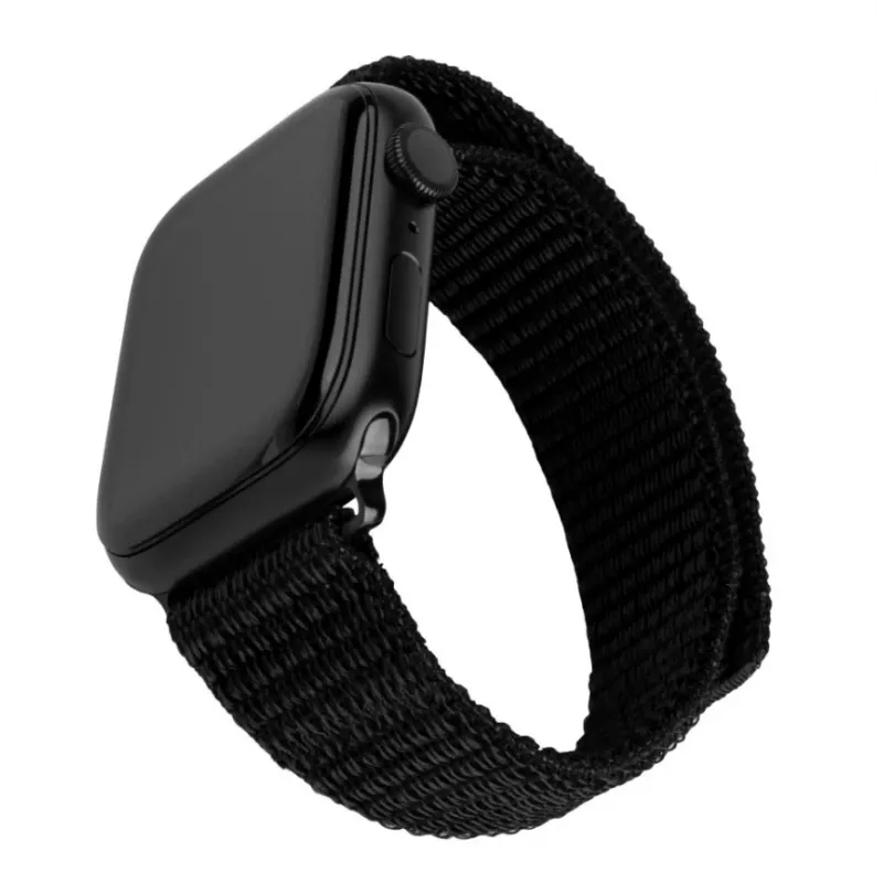 Nylonový remienok na hodinky FIXED Sporty Strap FIXNST2-436-BK pre 38/40/41mm hodinky, čierny