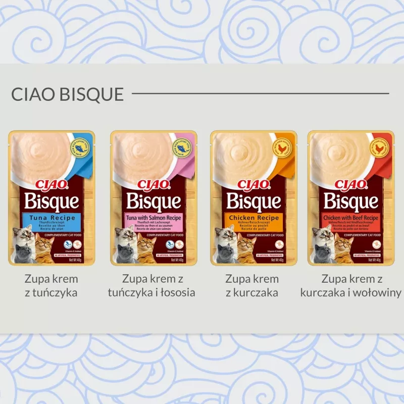 INABA Ciao Bisque tuniak – maškrty pre mačky – 40 g