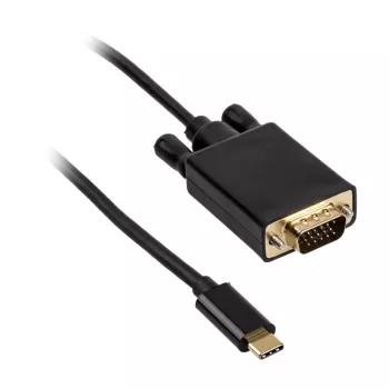Káblový adaptér USB Type-C VGA Akasa AK-CBCA17-18BK