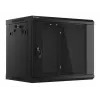 Nástenný rack LANBERG 9U (600×450×507 mm) IP20, max. zaťaženie 60 kg, čierny