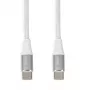 Kábel USB-C na USB-C IBOX IKUTC1W 1 m, USB 2.0, 3 A, biely, textilný oplet