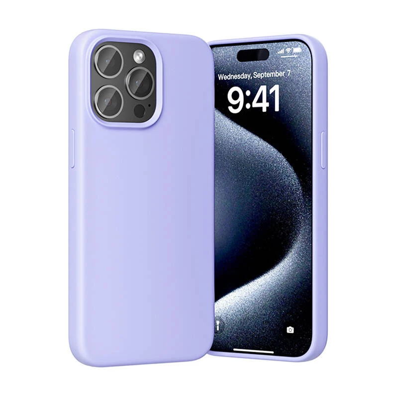 Puzdro na telefón Vention Silicone Case KUFV0-40 pre iPhone 15 Pro Max, fialové, silikón jemný dotyk tenký strih