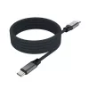 USB-C na USB-C magnetický pletený kábel FIXED FIXDBM-CC12-GR, USB 2.0, 1,2 m, sivý