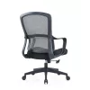 Up Up Darwin ergonomická kancelárska stolička čierna, čierna látka + sivá sieťovina