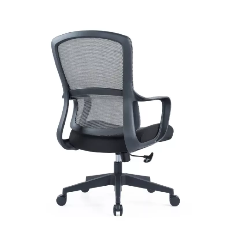 Up Up Darwin ergonomická kancelárska stolička čierna, čierna látka + sivá sieťovina