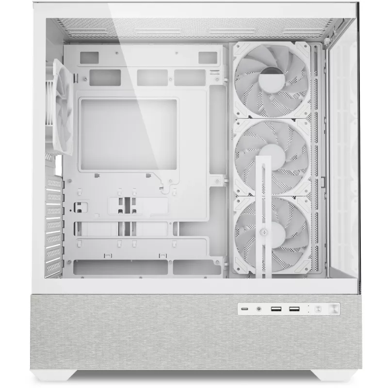 Sharkoon AK7 ARGB ATX počítačová skriňa biela
