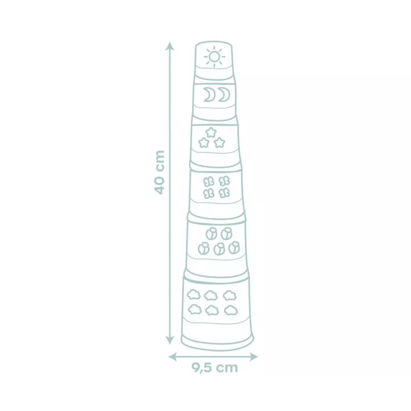 Little Smoby Magic Tower vodná pyramída na skladanie