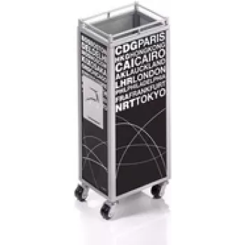 TROIKA MINI TROLLEY stojan na perá kov čierny biely