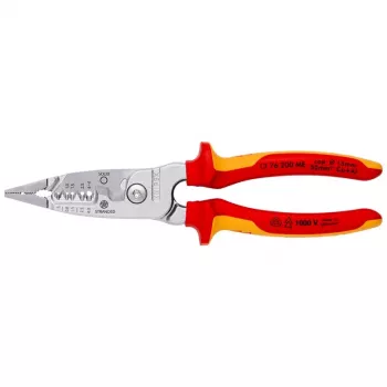 Odizolovač káblov Knipex 13 76 200 ME kapacita odizolovania 6 mm červená nehrdzavejúca oceľ žltá
