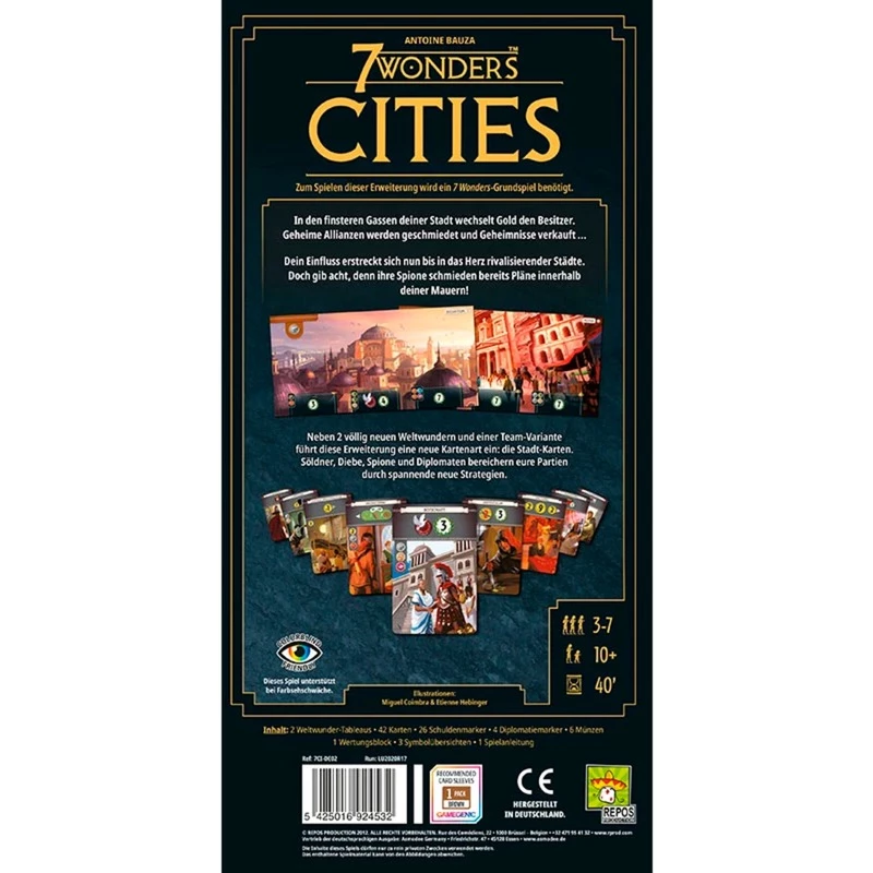 7 Wonders - Städte (nový dizajn), rozšírenie doskovej hry
