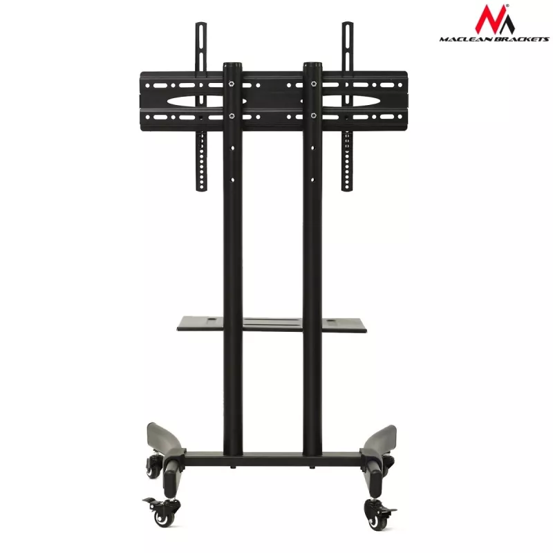 Maclean MC-739 profesionálny TV vozík na kolieskach, 32-65 palcov (165,1 cm), max. 40 kg, VESA do 400x600, čierny