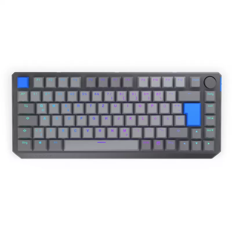 Kompaktná 75% bezdrôtová mechanická klávesnica ENDORFY Thock V2 so žltými spínačmi, DE-layout