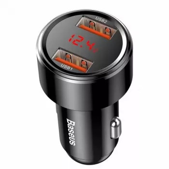 Baseus CCMLC20A-01 auto USB rýchlonabíjačka — pre smartfóny, vstup 12–24 V, výstup až 20 V, čierna