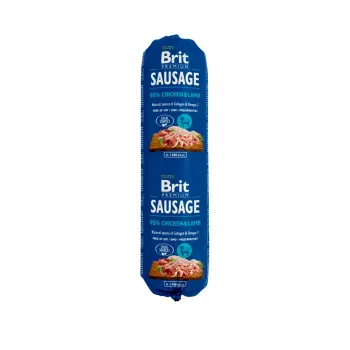 Mokré krmivo pre psov Brit Premium M-KONB3 — kuracie a jahňacie, konzerva 800 g