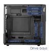 Akyga AK19BK Micro-Tower PC skriňa, Micro-ATX / Mini-ITX, USB-C + USB 3.0 + 2x USB 2.0, bez napájacieho zdroja, čierna