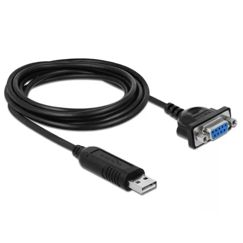 Sériový kábel DeLOCK 66281 čierny 1,8 m RS-232 USB Type-A