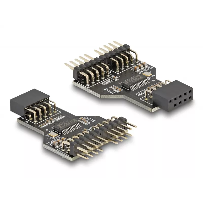 DeLOCK 60045 káblový adaptér 9-pin USB 2.0 2 x 9-pin header čierny