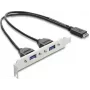 DELOCK USB Type-E Key A ST na 2× USB-A 5Gbit/s adaptér so slotovou záslepkou (model 67345)